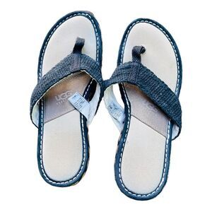 Ugg Espadrille Leather Sandals Flip Flops Size 9